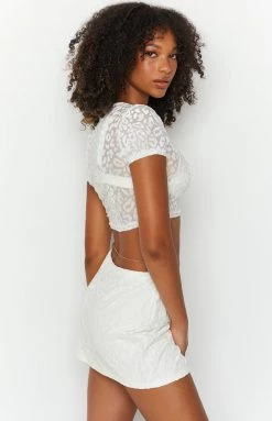 BB Exclusive Trust Cream Print Mini Skirt 16 BB Exclusive Trust Cream Print Mini Skirt