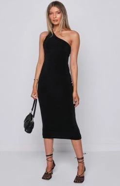 Beginning Boutique Turley Black Midi Dress Dresses