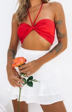 BB Exclusive Unbelievable Crop Top Red