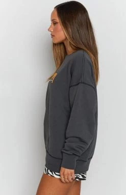 Thrills Underline Slouch Crew - Merch Black