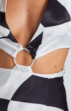 BB Exclusive Dresses Underwater Mono Print Midi Dress