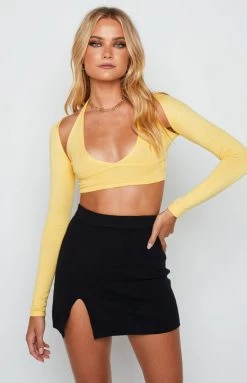 BB Exclusive Ursula Yellow Long Sleeve Top Tops