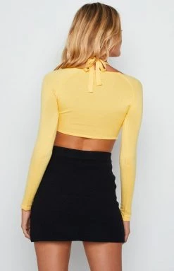 BB Exclusive Ursula Yellow Long Sleeve Top Tops