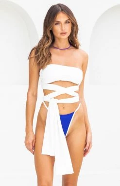 BB Exclusive Vera Wrap Crop Top White 21 BB Exclusive Vera Wrap Crop Top White