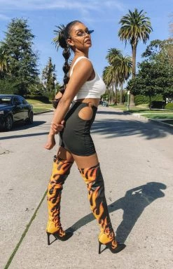 BB Exclusive Vivian Cut Out Skirt Black