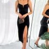 BB Exclusive Dresses Valentina Black Midi Dress