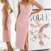 BB Exclusive Valentina Pink Midi Dress Dresses