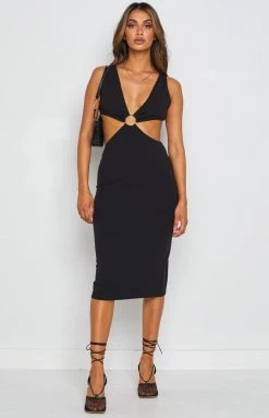 BB Exclusive Valley Midi Dress Black