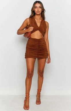 BB Exclusive Valmont Mini Dress Terracotta Dresses