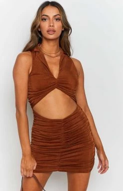 BB Exclusive Valmont Mini Dress Terracotta Dresses