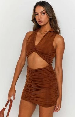 BB Exclusive Valmont Mini Dress Terracotta Dresses