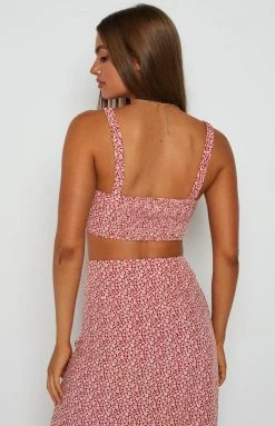 BB Exclusive Vanessa Red Floral Crop Top 13 BB Exclusive Vanessa Red Floral Crop Top