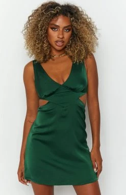 Beginning Boutique Dresses Vargas Green Mini Dress