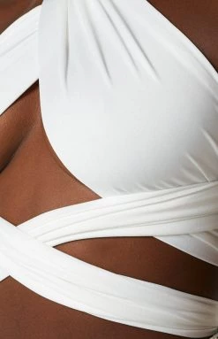 BB Exclusive Vera Wrap Crop Top White 26 BB Exclusive Vera Wrap Crop Top White