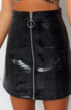 BB Exclusive Verdugo Skirt Black Snake