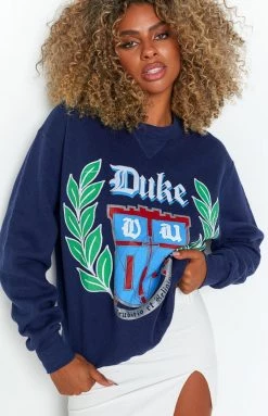 Beginning Boutique Vintage Long Sleeve Tops Vintage Duke University Sweater