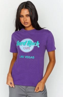 Beginning Boutique Vintage New Vintage Hard Rock Cafe Purple Tee