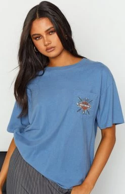 Beginning Boutique Vintage Vintage Harley-Davidson Blue Tee