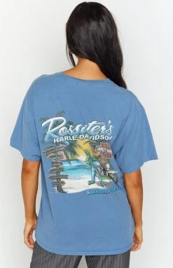 Beginning Boutique Vintage Vintage Harley-Davidson Blue Tee
