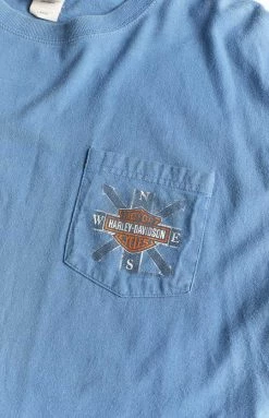 Beginning Boutique Vintage Vintage Harley-Davidson Blue Tee