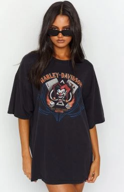 Beginning Boutique Vintage New Vintage Harley-Davidson Fritz's Black Tee