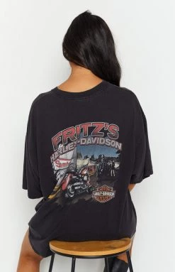Beginning Boutique Vintage New Vintage Harley-Davidson Fritz's Black Tee