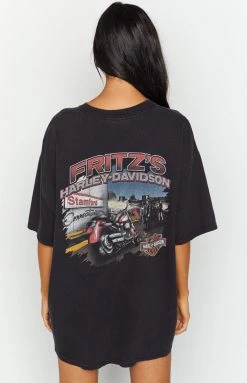 Beginning Boutique Vintage New Vintage Harley-Davidson Fritz's Black Tee