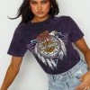Beginning Boutique Vintage New Vintage Harley-Davidson Purple Tee