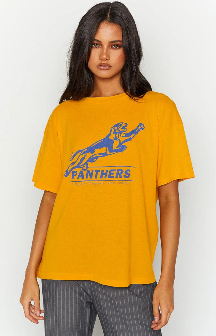 Beginning Boutique Vintage Vintage Panthers Yellow Tee New 6 Beginning Boutique Vintage Vintage Panthers Yellow Tee New