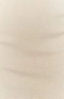 Beginning Boutique Bottoms Viva Forever Knit Skirt Beige
