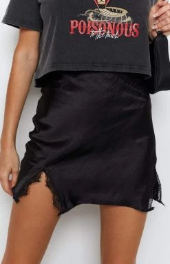 BB Exclusive Vivian Lace Mini Skirt Black Bottoms