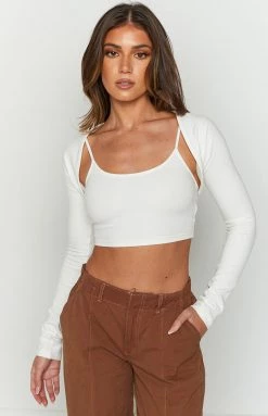 BB Exclusive New Vixen White Rib Cami Set