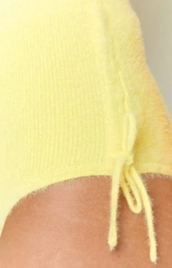 Beginning Boutique Bottoms Vow To Fluffy Shorts Yellow