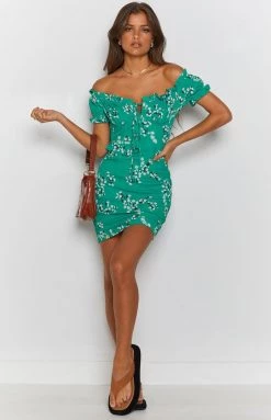 Beginning Boutique Dresses Savona Dress Green Blossom