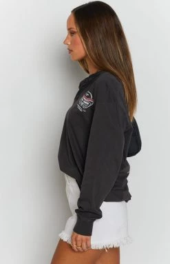 Thrills C&C Wings Merch Fit Henly LS Tee - Vintage Black Tops