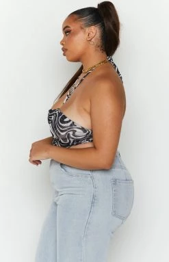 BB Exclusive Tops Wellington Mono Print Top