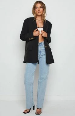 Beginning Boutique Outerwear Wendy Blazer Black