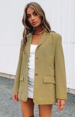 Beginning Boutique Wendy Blazer Green
