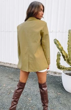 Beginning Boutique Wendy Blazer Green