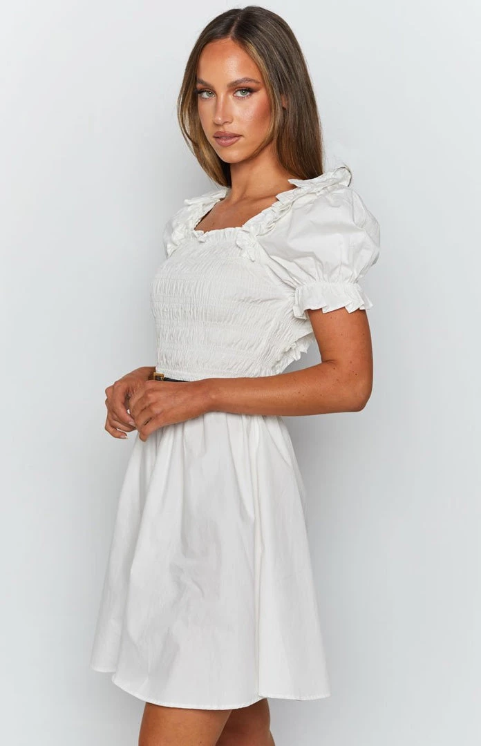Beginning Boutique Percy Ruched Dress White 7 Beginning Boutique Percy Ruched Dress White