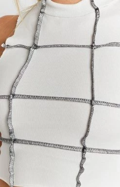 Beginning Boutique Marlia Seamed Top White 18 Beginning Boutique Marlia Seamed Top White