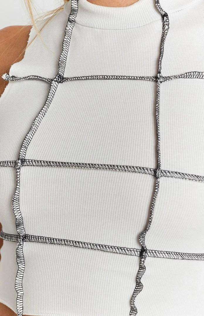 Beginning Boutique Marlia Seamed Top White 9 Beginning Boutique Marlia Seamed Top White