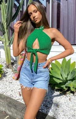 BB Exclusive Whitsundays Crop Top Green