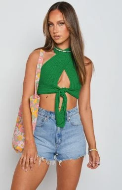 BB Exclusive Whitsundays Crop Top Green