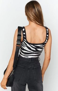 Beginning Boutique Wild Safari Crop Top Zebra