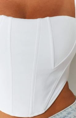BB Exclusive Willow White Corset Top Tops