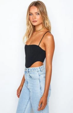 BB Exclusive Tops Willow Black Corset Top