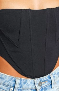 BB Exclusive Tops Willow Black Corset Top