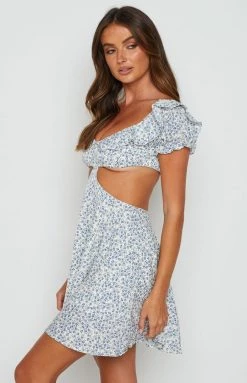 Beginning Boutique Winnie Blue Cut Out Mini Dress Dresses