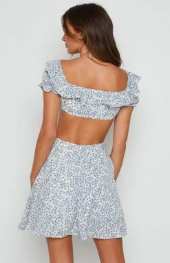 Beginning Boutique Winnie Blue Cut Out Mini Dress Dresses